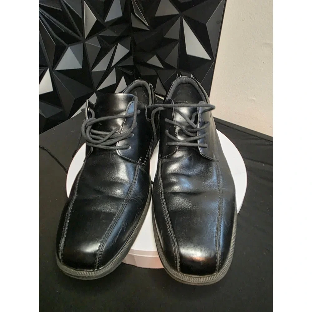 Oxford Dress Shoes Nunn Bush Mens Size 12 M 84221-001 Black Leather Bicycle Toe